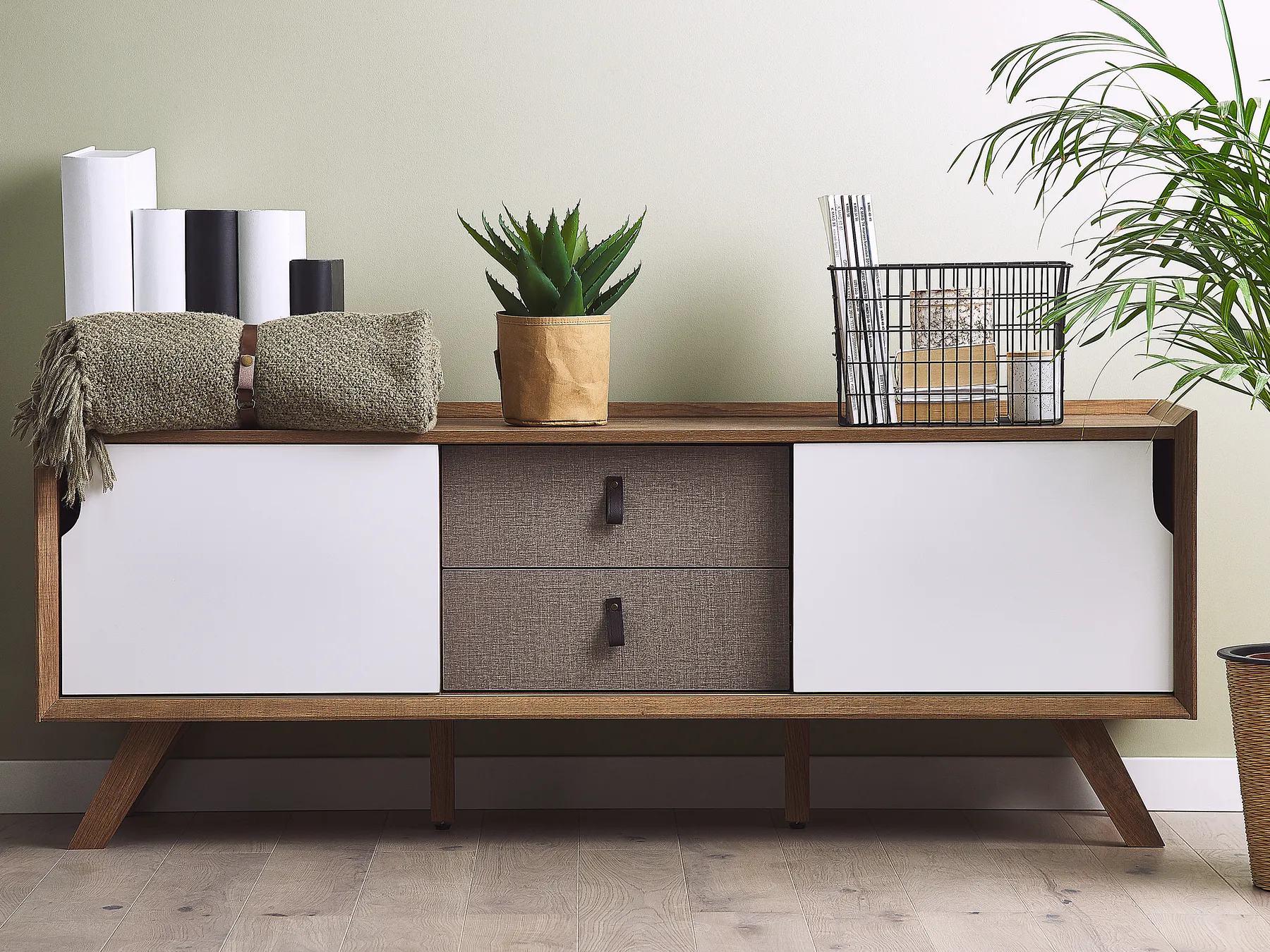 TV Stand ACTON Brown/ White_758063