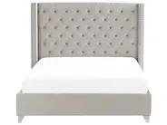 Bed Velvet LUBBON 180 x 200 cm (EU Super King) Light Grey_832438