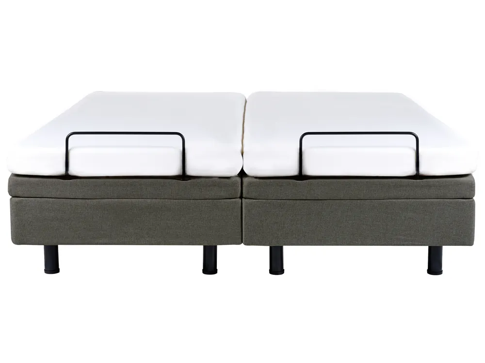 Adjustable Bed without Headboard Fabric DUKE II 180 x 200 cm (EU Super King) Dark Grey_987949