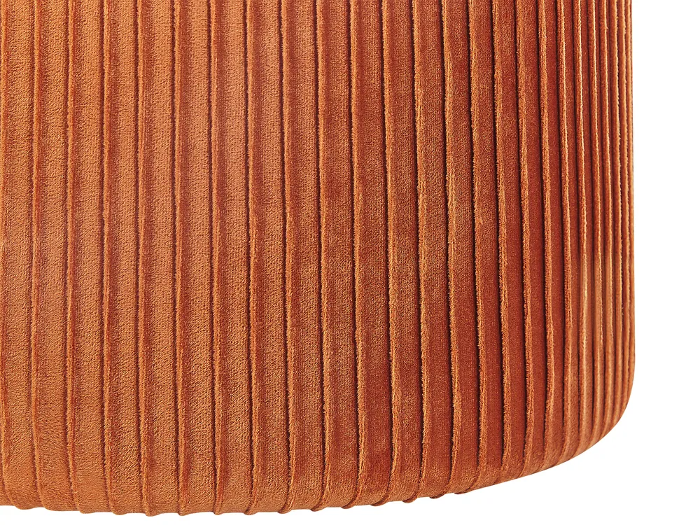 Set med 2 förvaringspuffar CAMDENTON Sammet Orange_823890