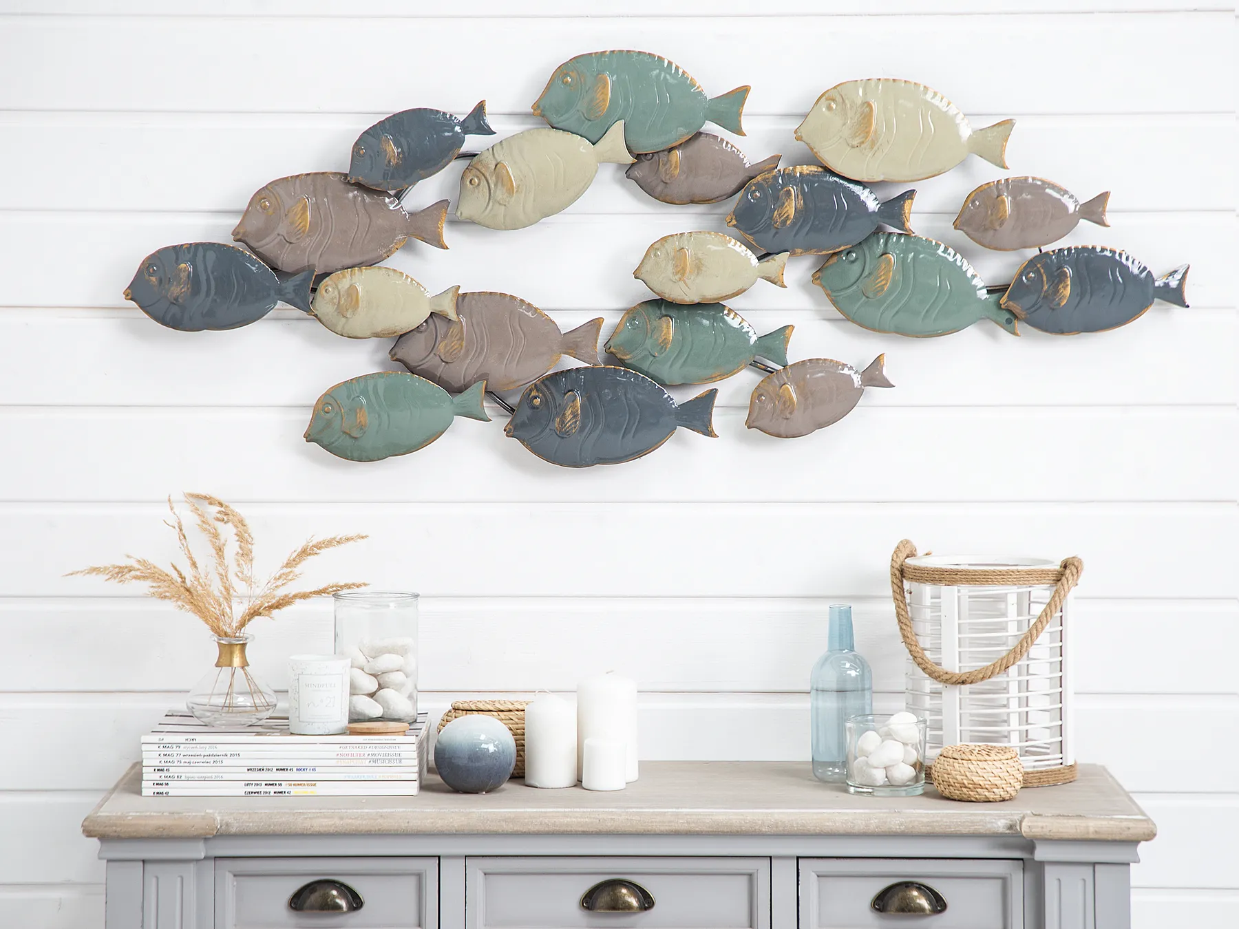 Wall Decor Fish FERMIUM Metal 47 cm Multicolour_742274