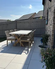Garden Dining Set 6 Seater OLBIA with Cushions Beige_932285