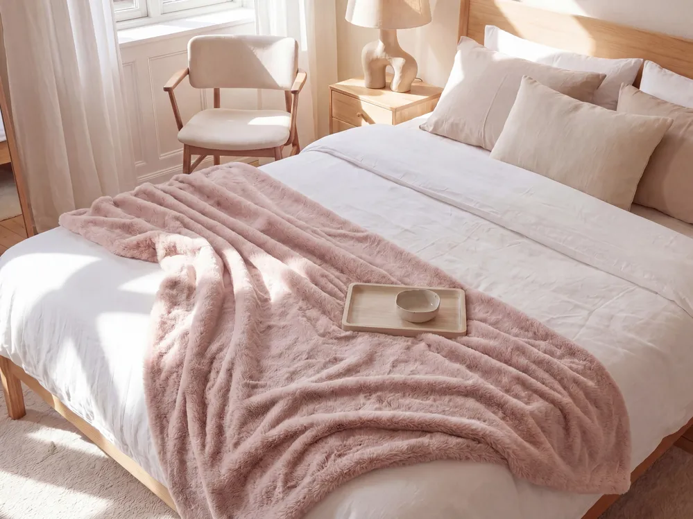 Blanket CHAAB 200 x 220 cm Pink