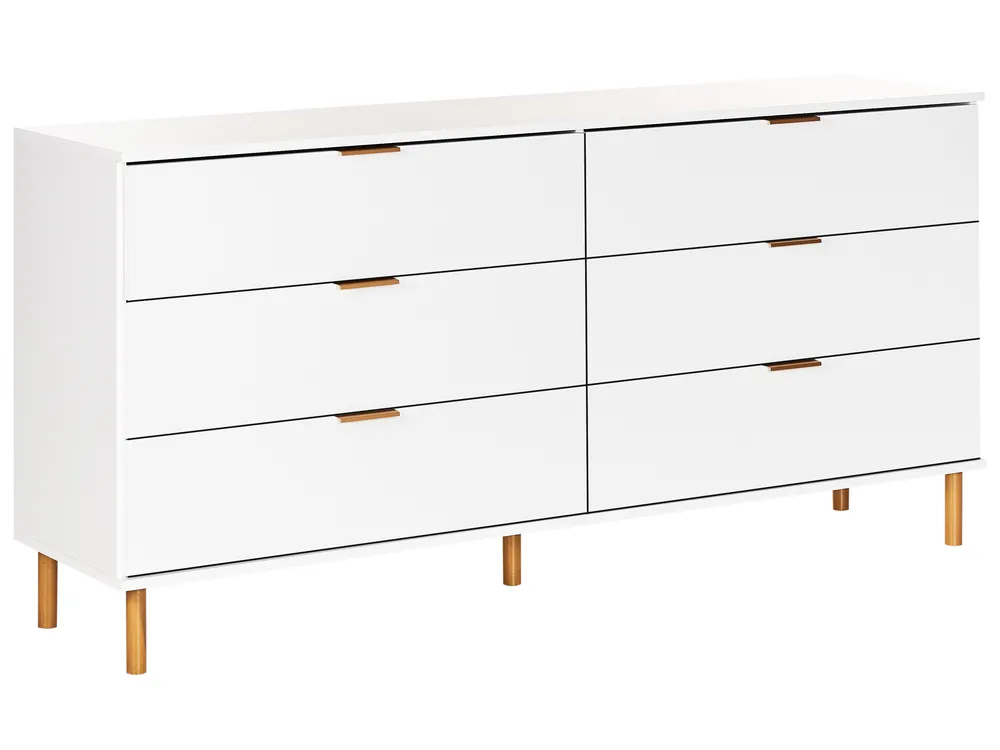 6 Drawer Chest WALPOLE White