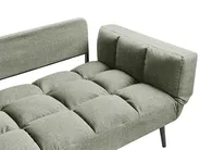 Sofa Bed 2 Seater BREKKE Fabric Light Green_1068054