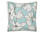 Set of 2 Decorative Cushions CYANOTIS 45 x 45 cm Cotton Light Blue Floral Pattern_892742