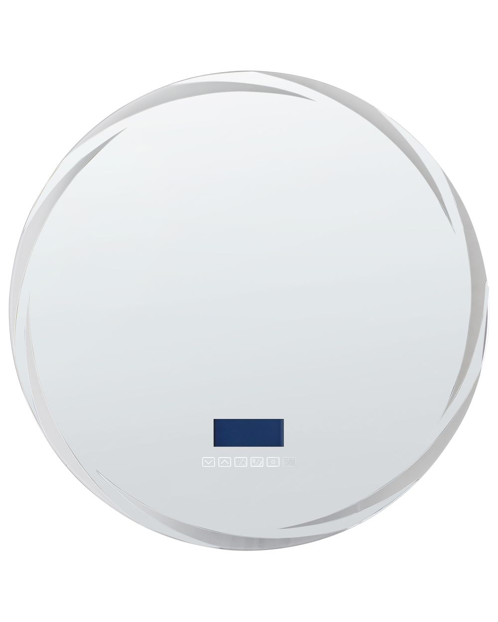 Badrumsspegel med LED TANAY 60 cm 60 cm med inbyggd Bluetooth-högtalare Silver