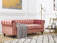 Sofa 3 Seater CHESTERFIELD Velvet Pink_778820