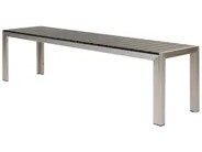Garden Dining Set with Benches 6 Seater NARDO Black/ Silver_862907