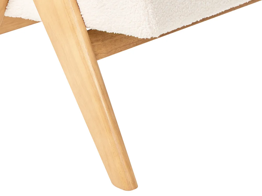 Sofa 2 Seater TAMRE Boucle Off-White/ Light Brown_985276