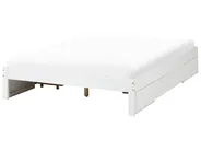 Bed with Storage Drawers without Headboard GIAT Wood White 160 x 200 cm (EU King Size)_1023315