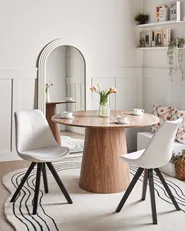 Set of 2 Dining Chairs HEDLEY Fabric Light Beige_999066