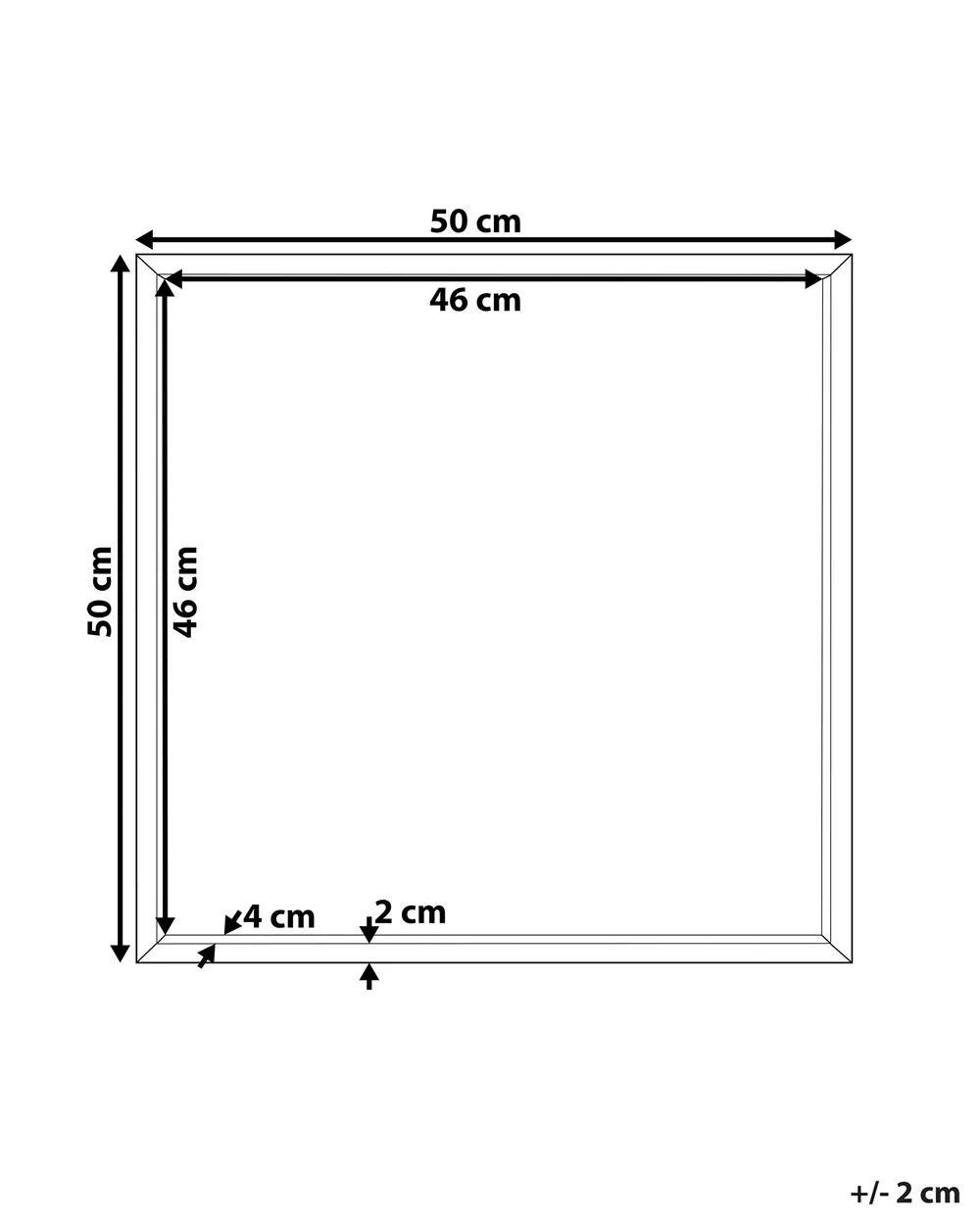Wall Mirror BRIGNOLES 50 cm 50 cm White_749673