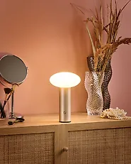LED-pöytävalaisin langaton BUAYAN himmennettävä Metalli Kulta_1176399