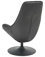 Swivel Armchair MARSTRAND Faux Leather Black_1129625