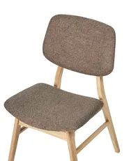Set of 2 Dining Chairs ELAINE Boucle Light Brown/ Taupe_952287