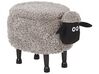 Storage Animal Stool SHEEP Sheep Fabric Grey