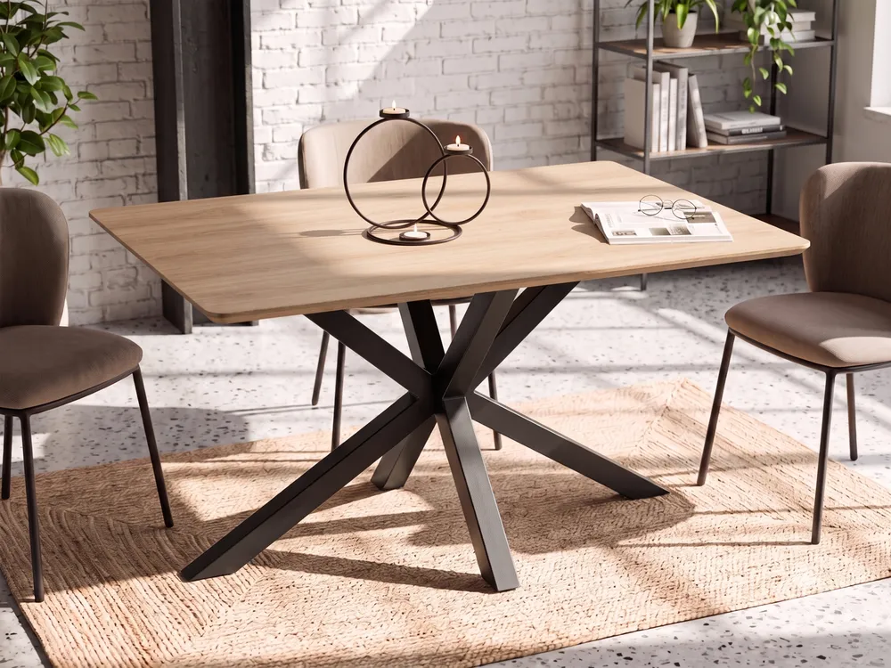 Dining Table SPECTRA Light Brown 140 cm 90 cm