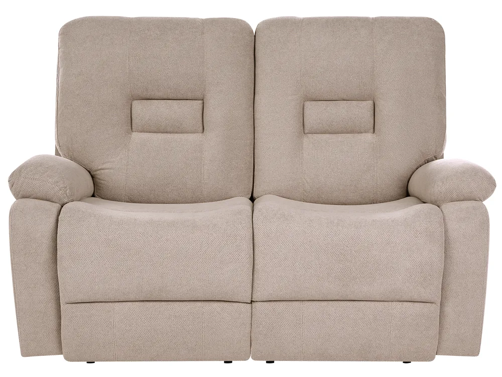 Manual Recliner Sofa 2 Seater BERGEN Fabric Taupe_1107083