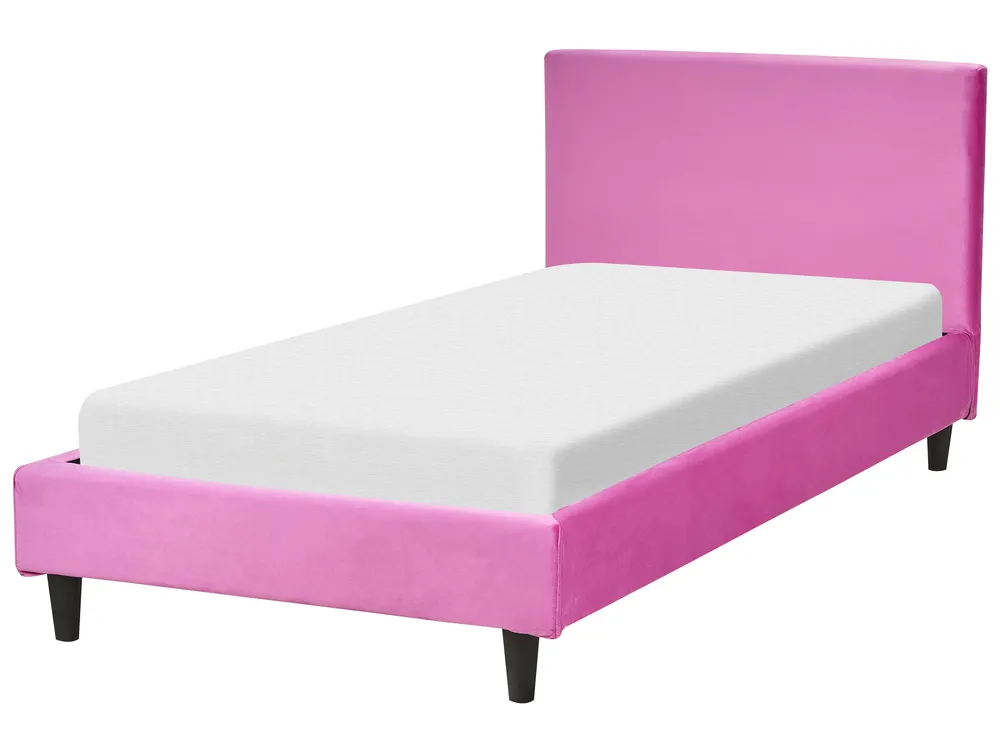 Bed Frame Cover Velvet FITOU 90 x 200 cm Fuchsia Pink_875395