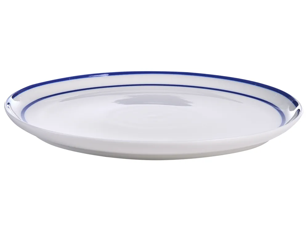 Set of 12 Dinnerware AMCHUR Porcelain White/ Blue_1063943