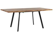 Extending Dining Table HARLOW Dark Brown 140/180 cm 90 cm_793863