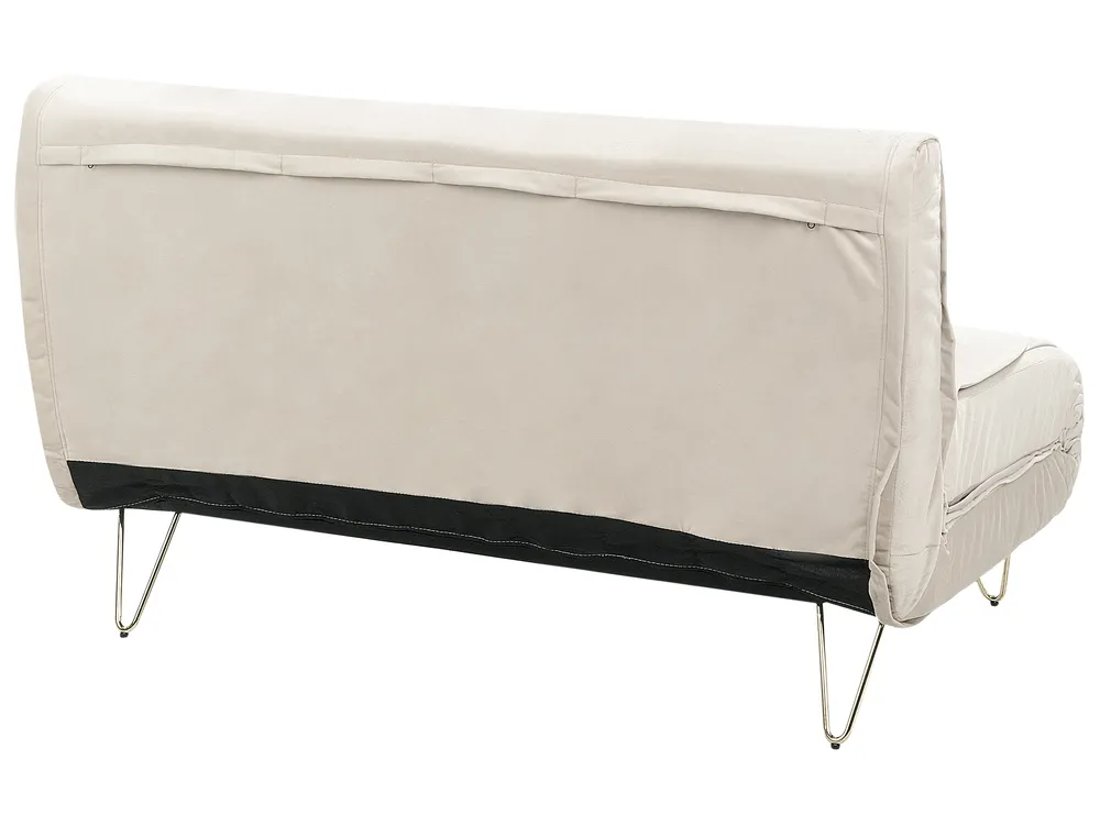 Living Room Set 3 Seater VESTFOLD Velvet Beige_851616