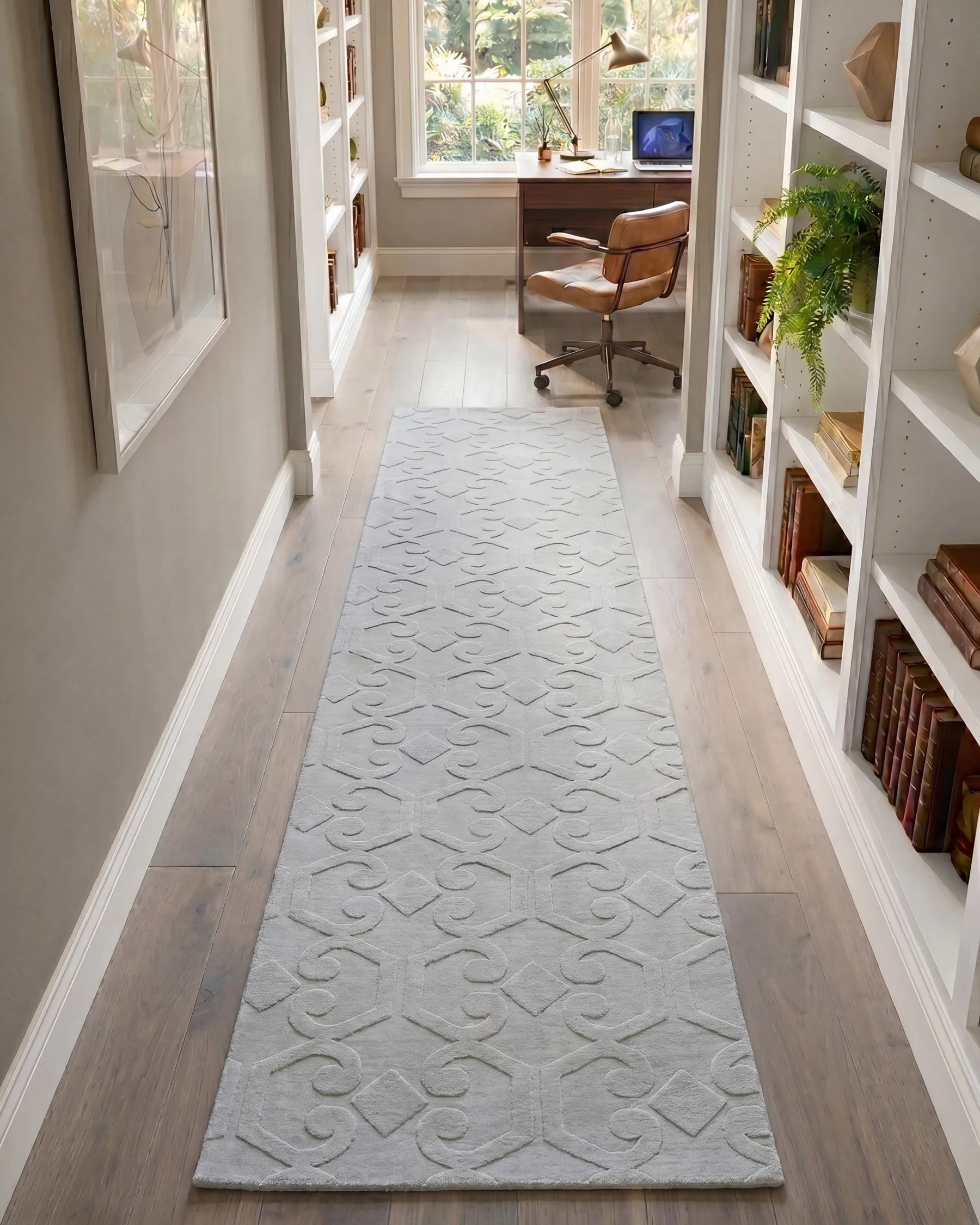 Rug GANNETT Light Grey 80 x 300 cm_1107713