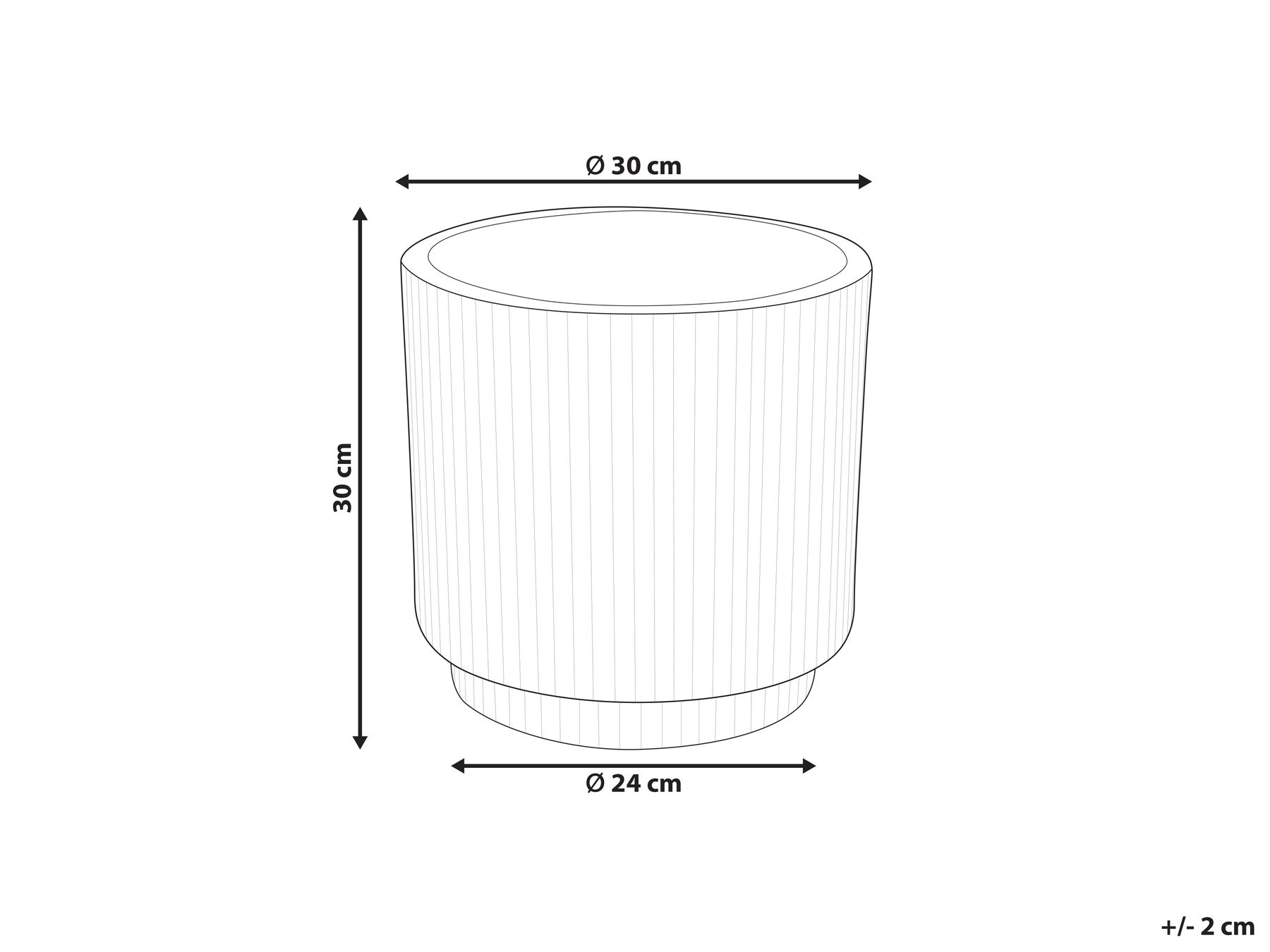 Plant Pot DARIA 30 cm Taupe_871716