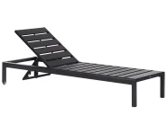 Sun Lounger NARDO Reclining Metal Black_948270