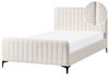 Bed Boucle LUNAN 120 x 200 cm (EU Small Double) Off-White
