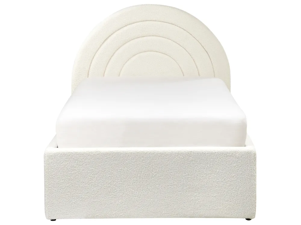 Kids Ottoman Bed ANET Boucle Off-White 90 x 200 cm (EU Single)_959434