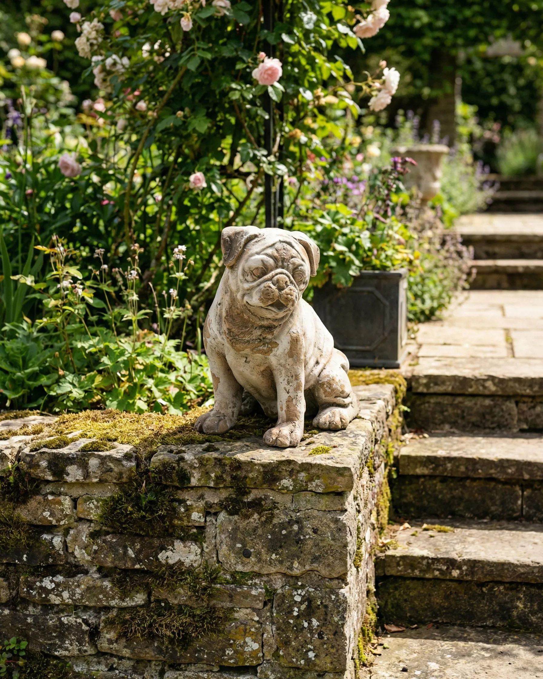 Garden Statue SARNANO Dog Beige_1054804
