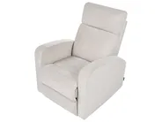 Manual Recliner Living Room Set 3 Seater VERDAL Velvet Beige_1081158