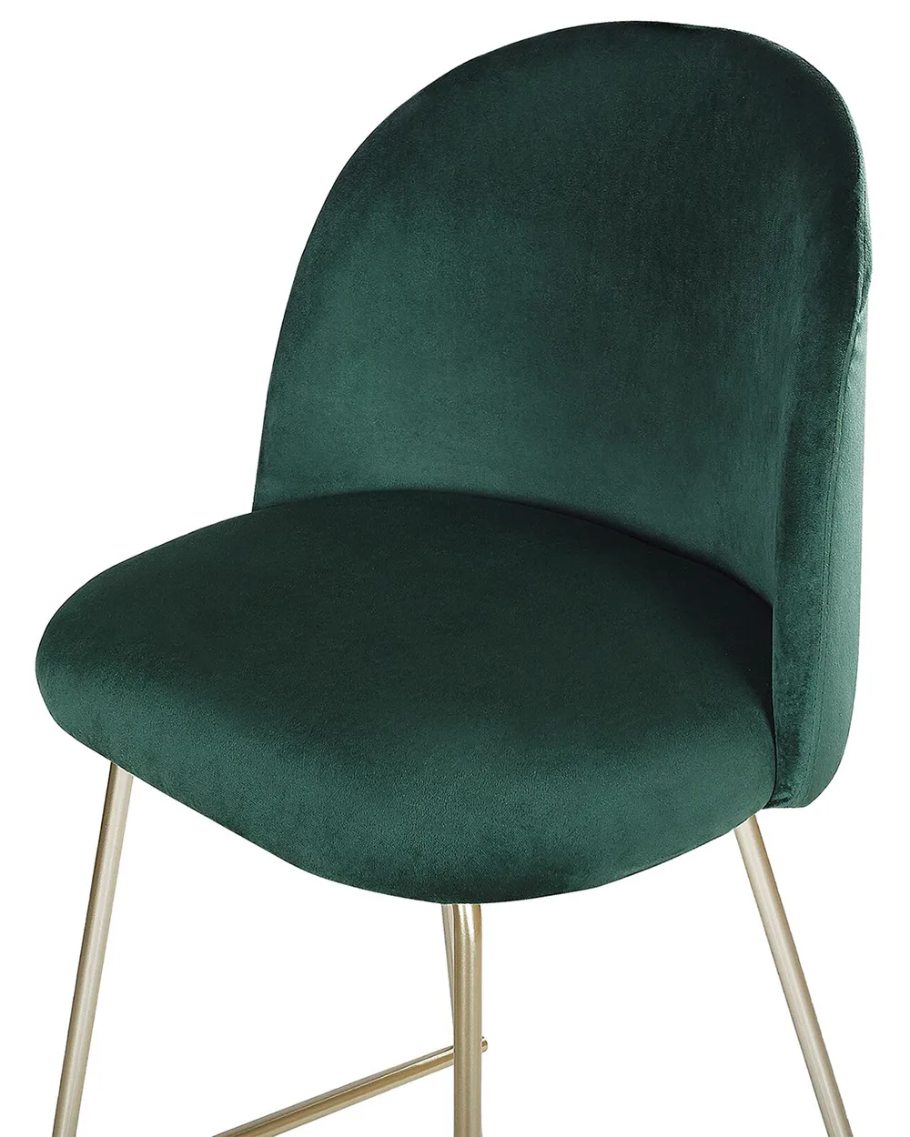 Set med 2 barstolar ARCOLA Sammet Smaragdgrön_780933