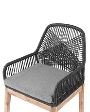Puutarhatuolisetti pehmusteilla 2 kpl OLBIA Synteettinen materiaali Musta_809408