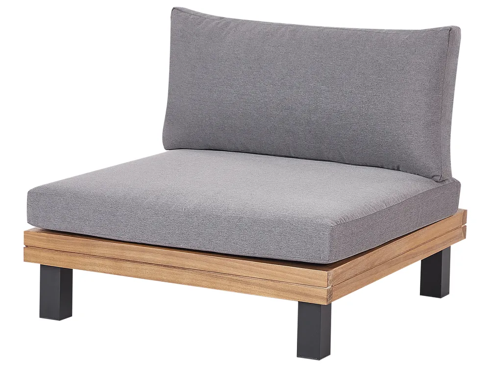 Garden Corner Sofa with Table 5 Seater FRAZZANO Modular Certified Acacia Wood Grey_932980