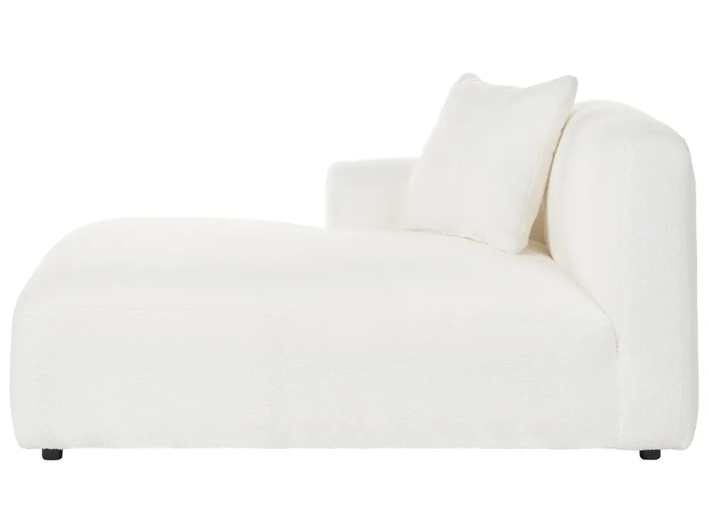 Modular Corner Sofa 3 Seater HEDE Boucle White Right Hand_1091899