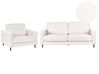 Living Room Set 4 Seater SAVALEN Boucle White