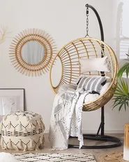 Hanging Chair with Stand ASPIO PE Rattan Natural_763698