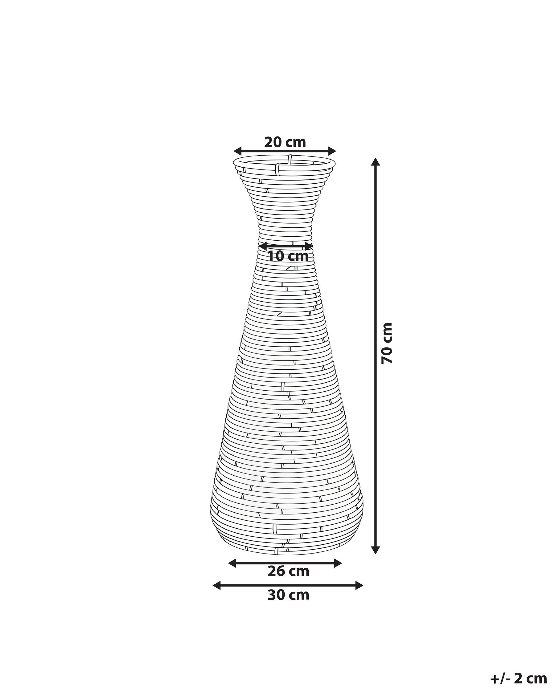 Decorative Vase NIDRI 70 cm Rattan Natural_1061990