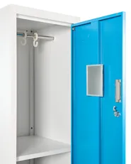 2-Tier Storage Locker ATHLETE Metal White/ Blue_1011716