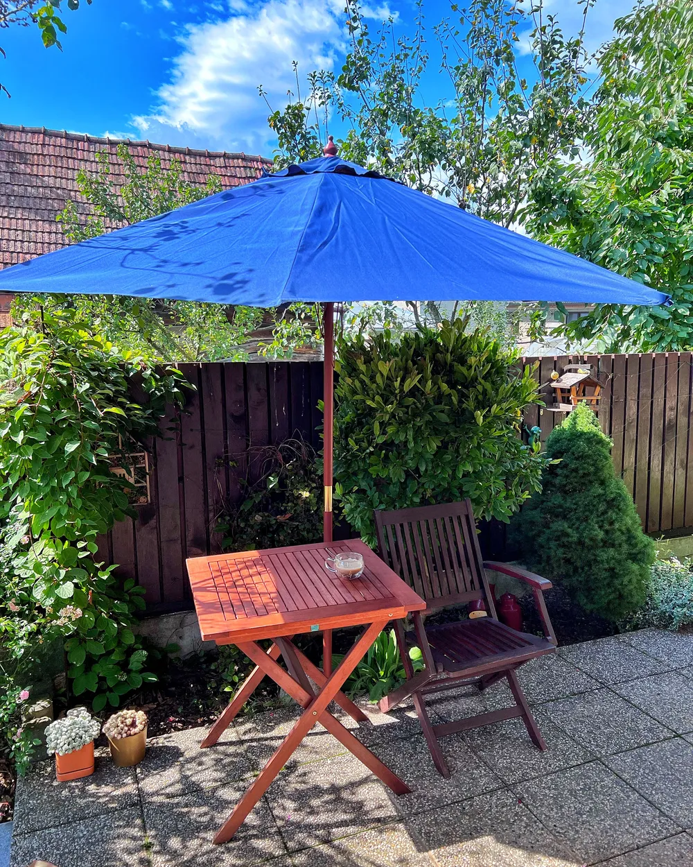 Market Parasol 270 cm TOSCANA Navy Blue