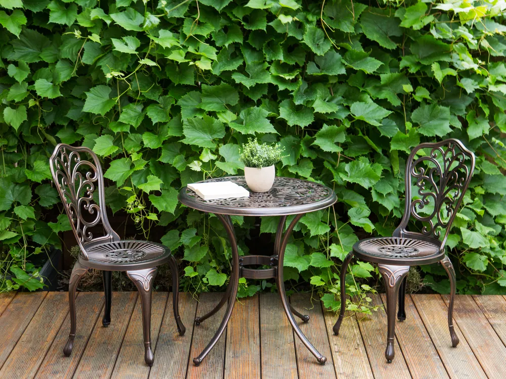 Bistro Table ANDALO 68 cm 68 cm Metal Brown