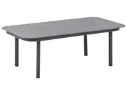 Garden Sofa with Table 4 Seater POLLINA Metal Black_1078920