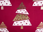 Set med 2 prydnadskuddar GOLDSPRUCE 45 x 45 cm Sammet Röd Julmotiv_879395
