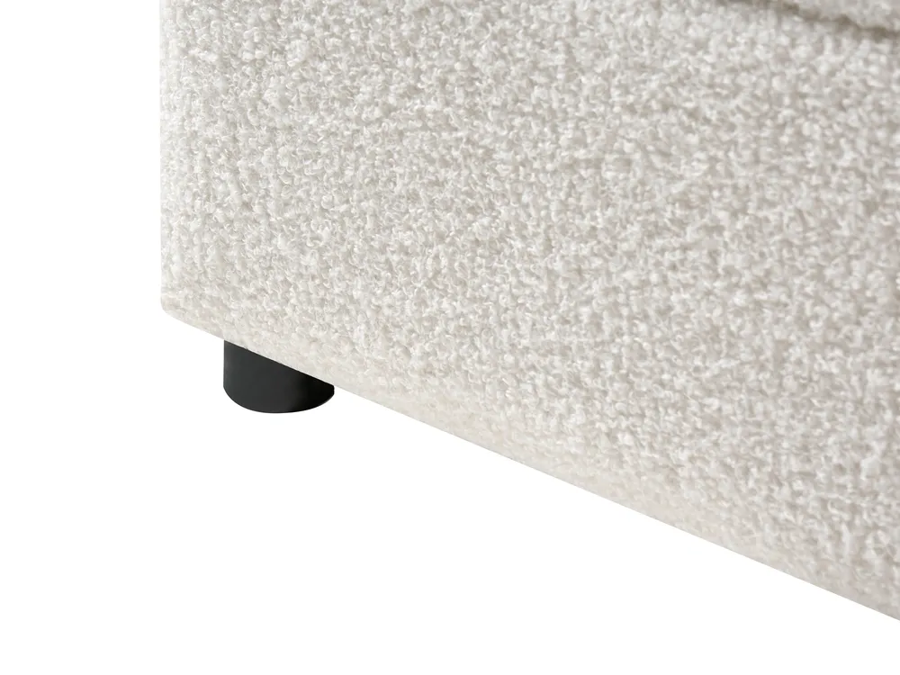 Säng med förvaring MASSOGNES Bouclé Off-White 140 x 200 cm_1030360