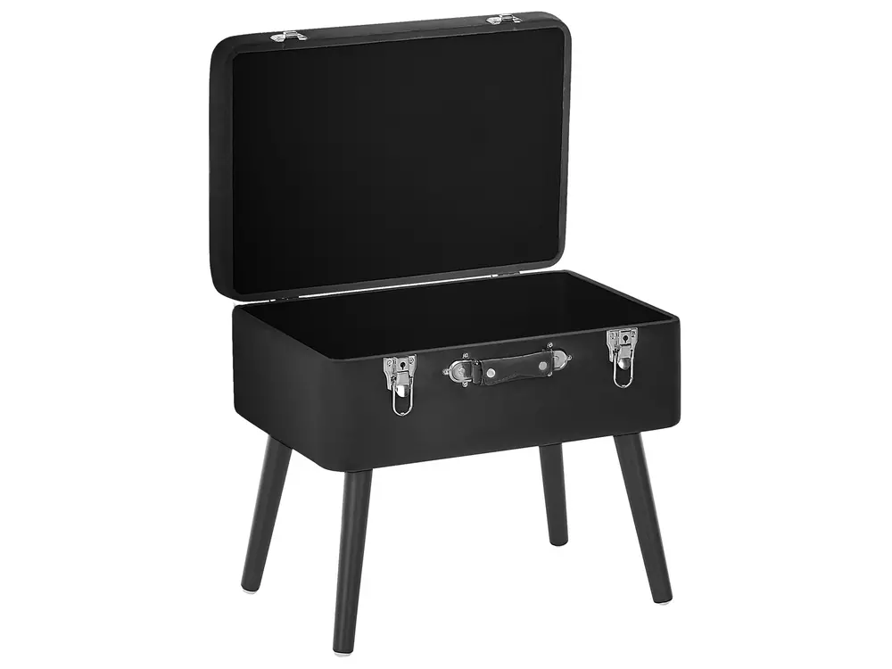 Storage Stool MALLARD Velvet Black_719917