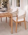 Set of 2 Garden Chairs MARZAMEMI Acacia Wood White