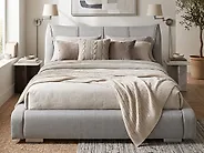 Bed Fabric NANTES 180 x 200 cm (EU Super King) Light Grey_1178119